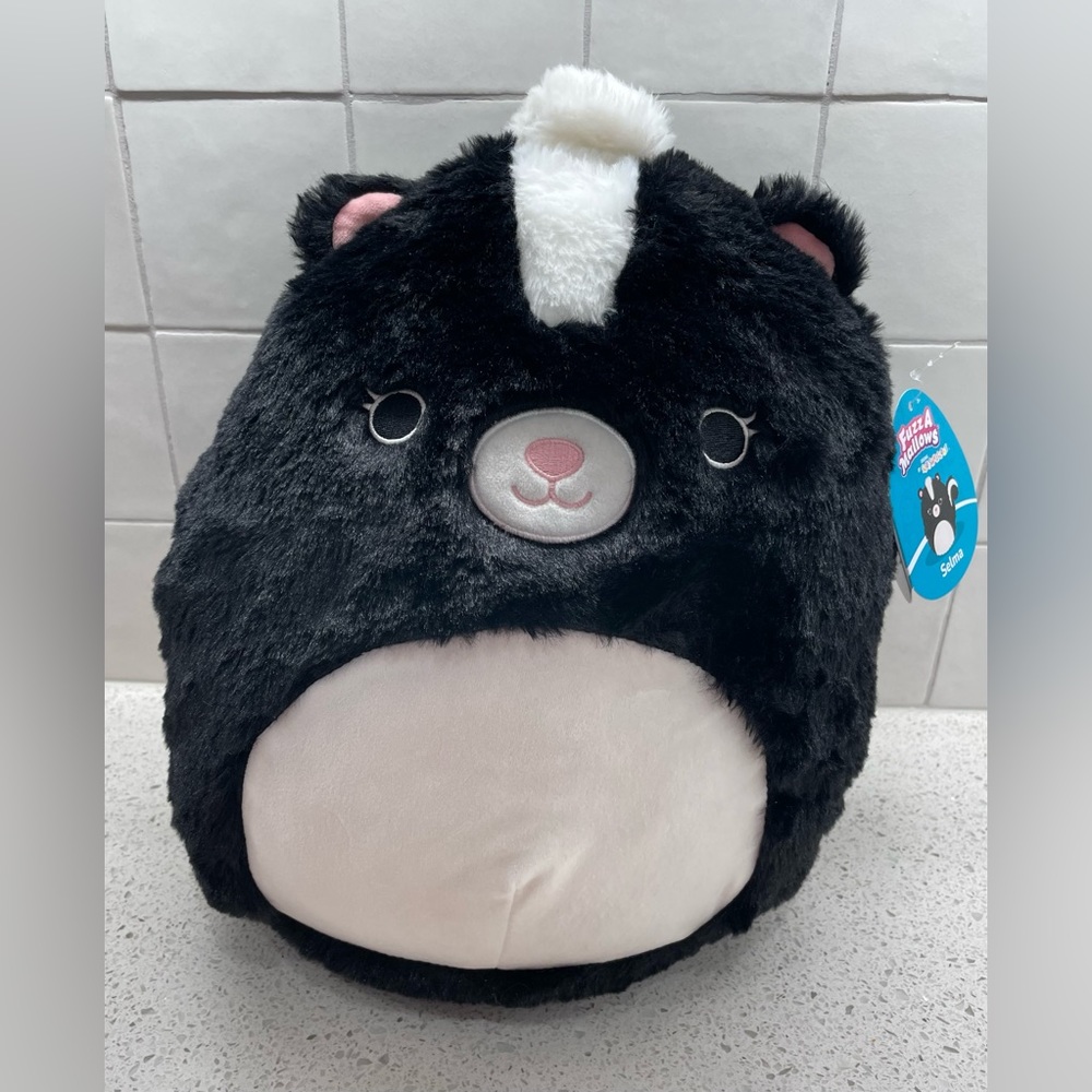 12” Selma the Skunk 🦨 Squishmallows 🦨 Fuzzamallows - NWT